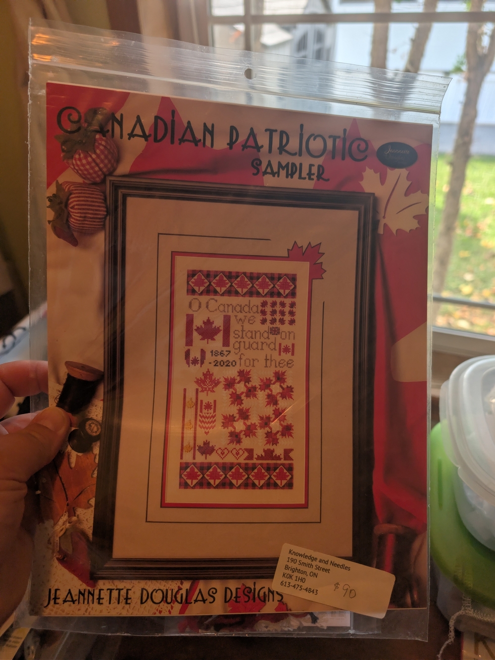 Canadian Patriotic Sampler - Red & White Wall Decor